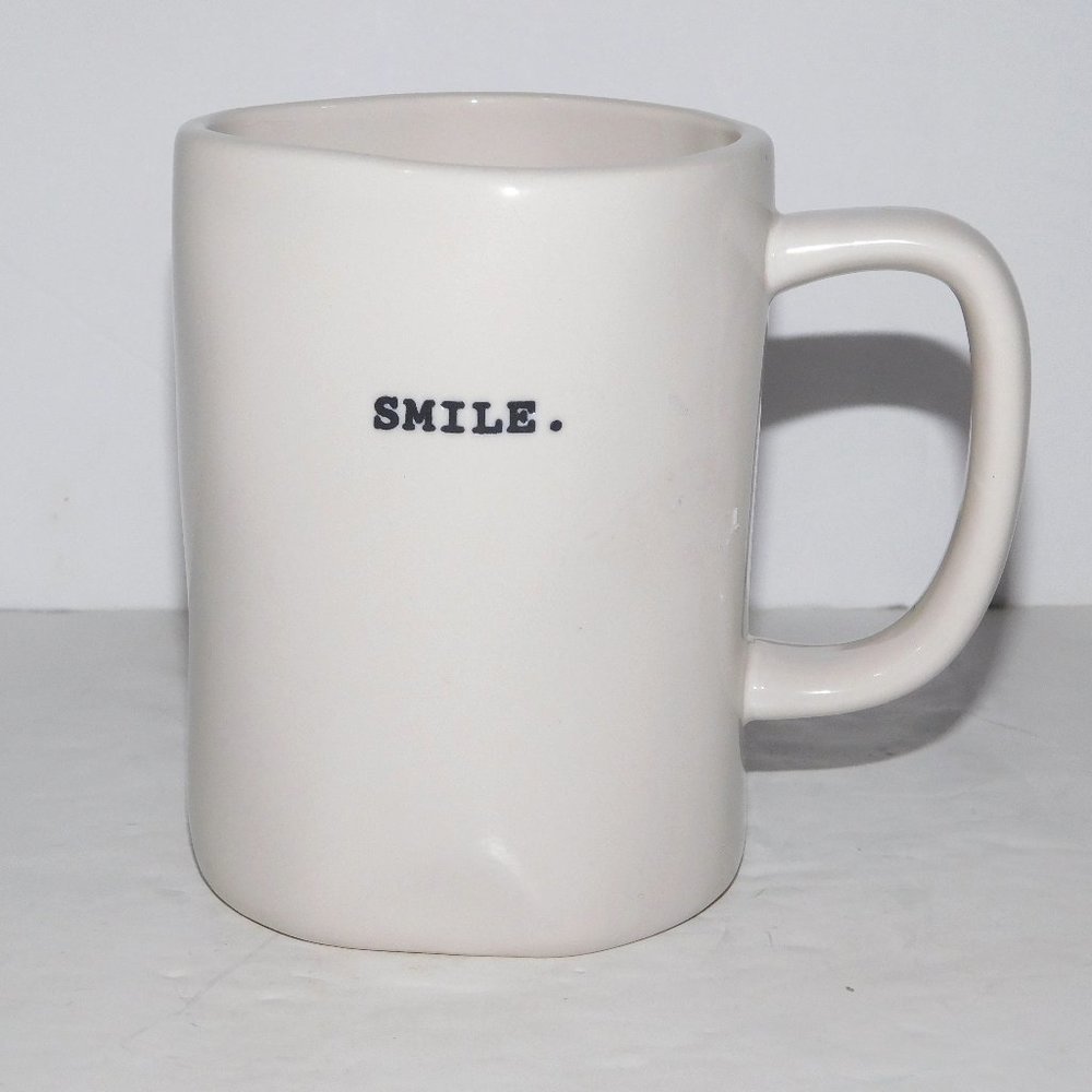 SMILE Rae Dunn typewriter Font 16 oz Coffee mug artisan-style finish